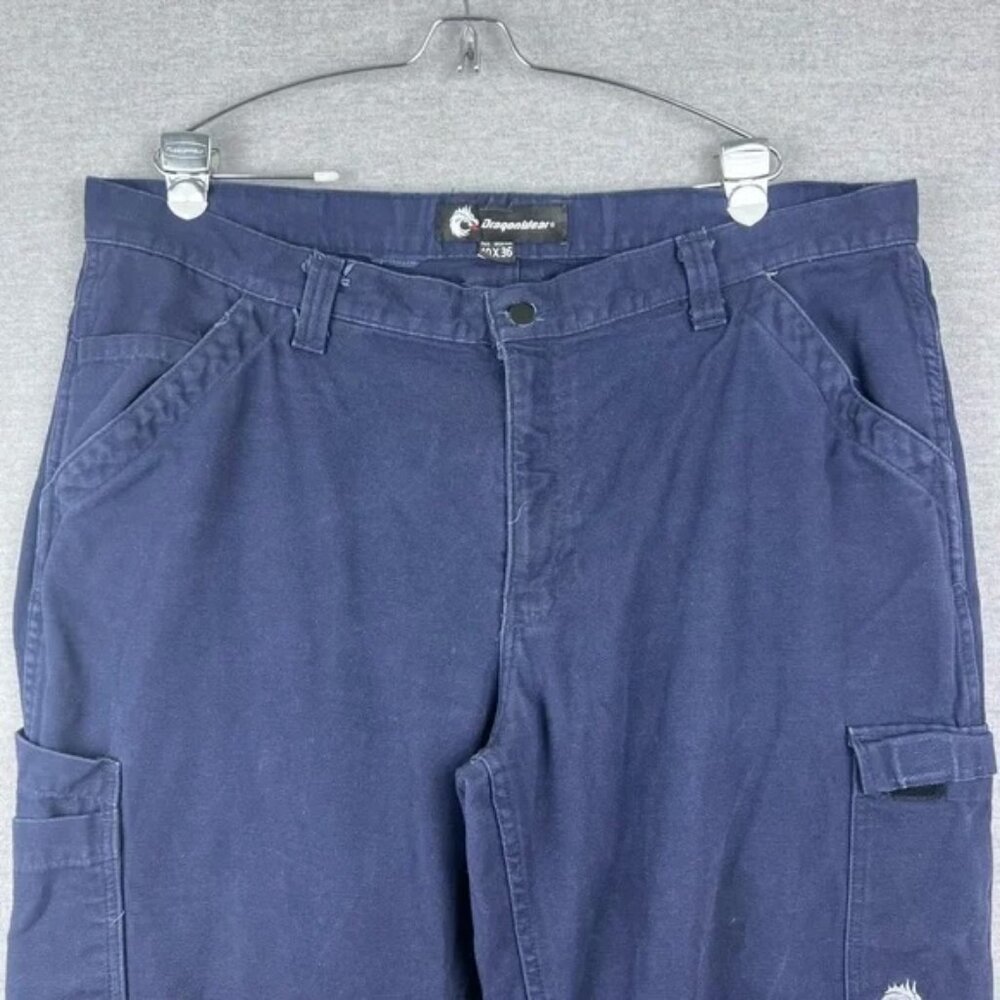DragonWear Navy Blue Flame Resistant FR Cargo Work Pants 40x36 NFPA‎ 2112 Mens